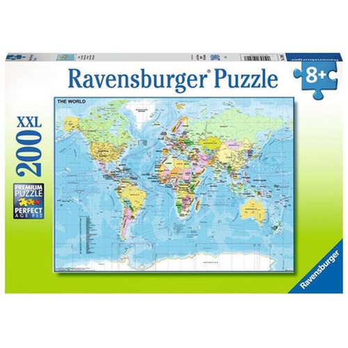 Puzzle 200 elementów XXL Mapa świata