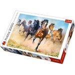 Puzzle 2000 elementów Galopujące stado koni