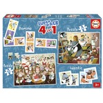 Puzzle 25-50 el. Leśne opowieści (Super zestaw 4 w 1)