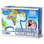 Puzzle 260 edukacyjne Mapa świata