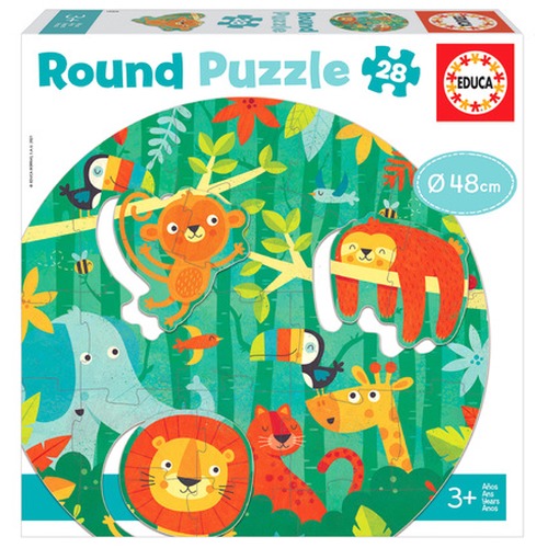 Puzzle 28 el. Dżungla (okrągłe)