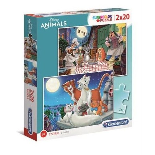 Puzzle 2w1 super kolor Disney Animals 24764