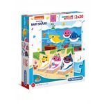 Puzzle 2x20 elementów Super kolor Baby Shark