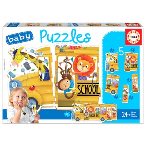 Puzzle 3-5 el. Autobus szkolny