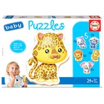 Puzzle 3-5 el. Dzikie zwierzęta