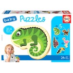Puzzle 3-5 el. Zwierzęta tropikalne