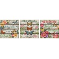 Puzzle 3 x 500 el. Kwiaty i motyle