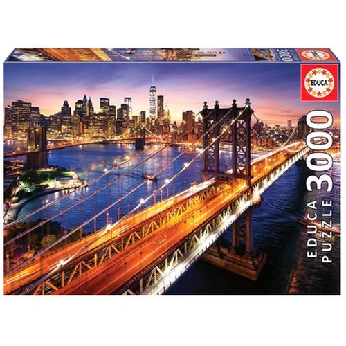 Puzzle 3000 el. Zachód słońca nad Manhattanem