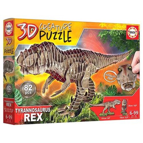 Puzzle 3D Dinozaury - Tyranozaur Rex 82 el. G3