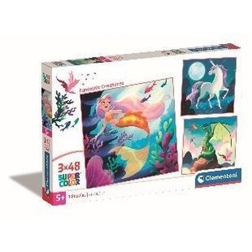 Puzzle 3x48 Super Kolor Fantastic Creatures