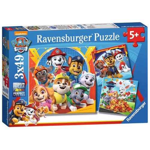 Puzzle 3x49 elementów Psi Patrol