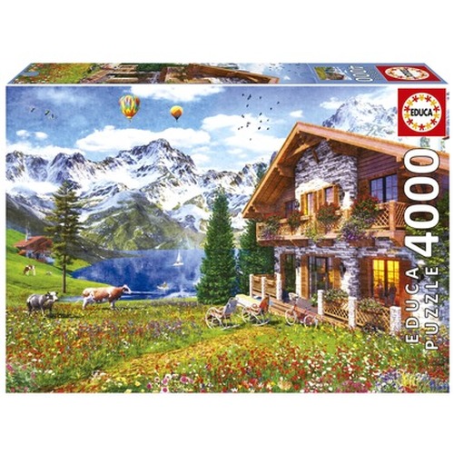 Puzzle 4000 el. Dom w Alpach