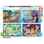 Puzzle 50 el. + 80 el. + 100 el. + 150 el. Bohaterowie bajek Disneya