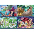 Puzzle 50 el. + 80 el. + 100 el. + 150 el. Bohaterowie bajek Disneya