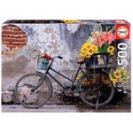 Puzzle 500 el. Rower z kwiatami