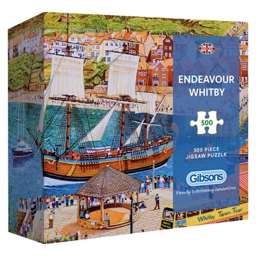 Puzzle 500 el. Statek Endeavour / Whitby / Anglia