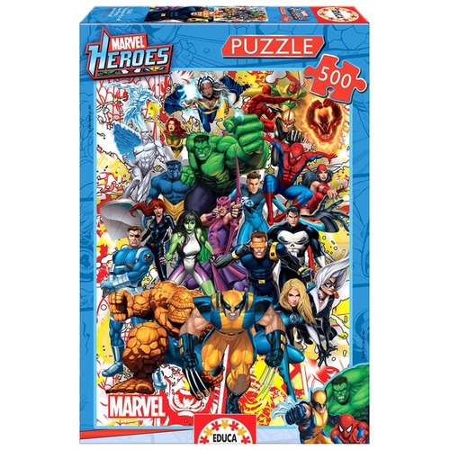 Puzzle 500 el. Superbohaterowie Marvela