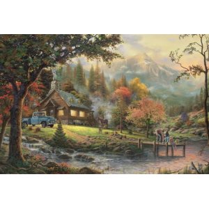 Puzzle 500 el. THOMAS KINKADE Idylla nad jeziorem