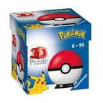 Puzzle 54 elementy 3D Kula, Pokemon czerwona