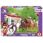 Puzzle 60 el. SCHLEICH Spotkanie klubu jeździeckiego + figurka