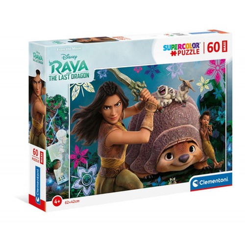 Puzzle 60 elementów Maxi Super Kolor Raya i Ostatni Smok