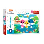 Puzzle 60 elementów Rodzina rekinów na wakacjach Baby Shark