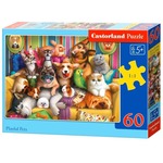 Puzzle 60 elementów Wesołe zwierzątka