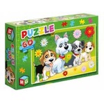 Puzzle 60 Pieski kwiatki