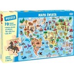 Puzzle 70 elementów. Mapa świata