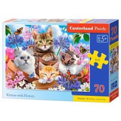 Puzzle 70 Kittens with Flowers CASTOR
