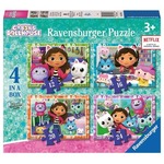 Puzzle dla dzieci 4w1 Koci Domek Gabi