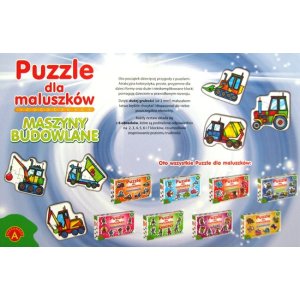 Puzzle dla maluszków - Maszyny budowlane