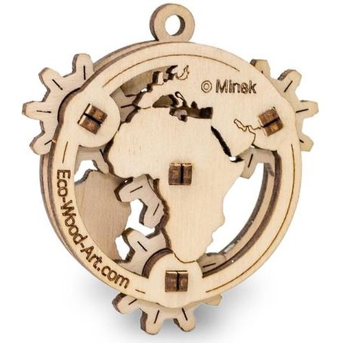 Puzzle Drewniane 3D Mały Globus