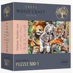 Puzzle drewniane 500+1 Dzikie koty w dżungli TREFL