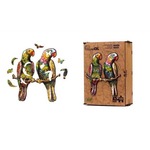 Puzzle drewniane eko 120 Papużki faliste A3