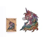 Puzzle drewniane eko 124 Tęczowy jednorożec A3