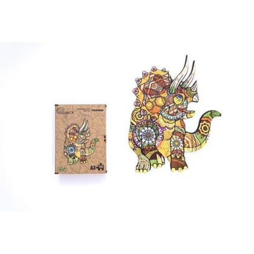 Puzzle drewniane eko 130 Triceratops A3