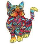 Puzzle drewniane / kolorowe - Kot