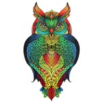 Puzzle drewniane / kolorowe - Sowa