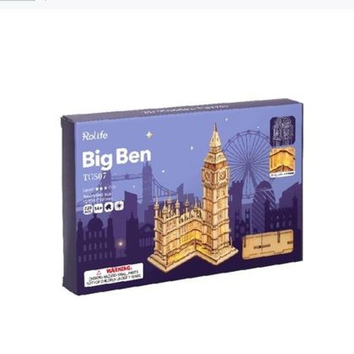 Puzzle drewniane Model 3D - LED Big Ben