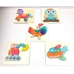 Puzzle drewniane zwierzęta