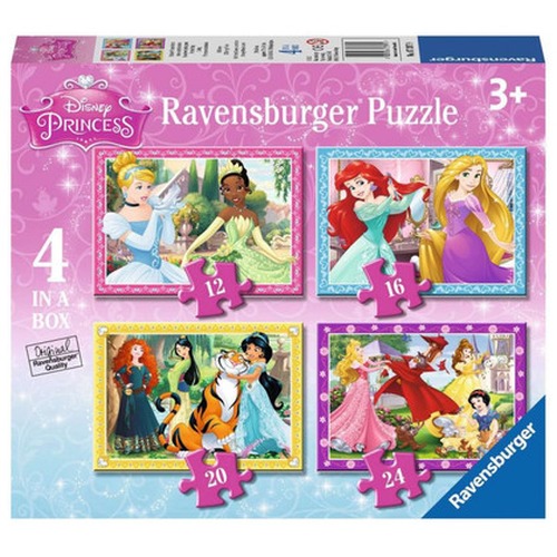 Puzzle Księżniczki Disneya 4w1