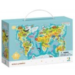 Puzzle obserwacyjne 80 Mapa świata zwierząt