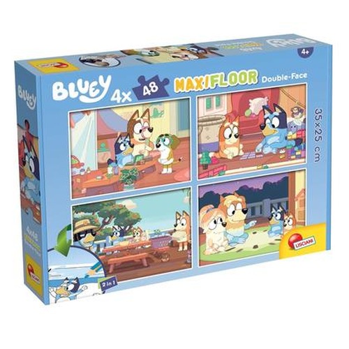 Puzzle podłogowe dwustronne Maxi 4x48 Bluey