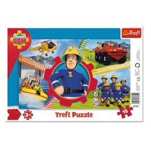 Puzzle ramkowe 15 Dzień Strażaka Sama TREFL