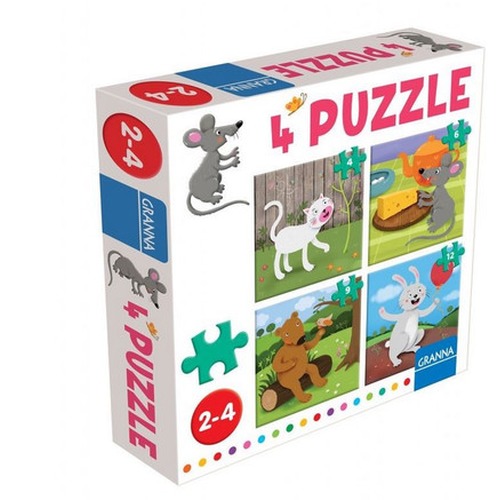 Puzzle z myszką 4 ,6,9,12 elementów