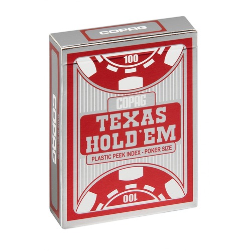 Talia Texas Hold\'em plastic peek index - czerwona